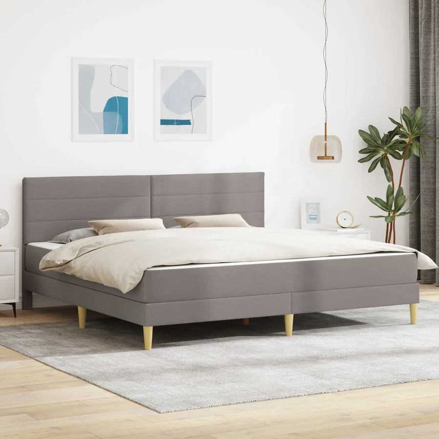 Cadre de lit Taupe 180 x 200 cm Polyester