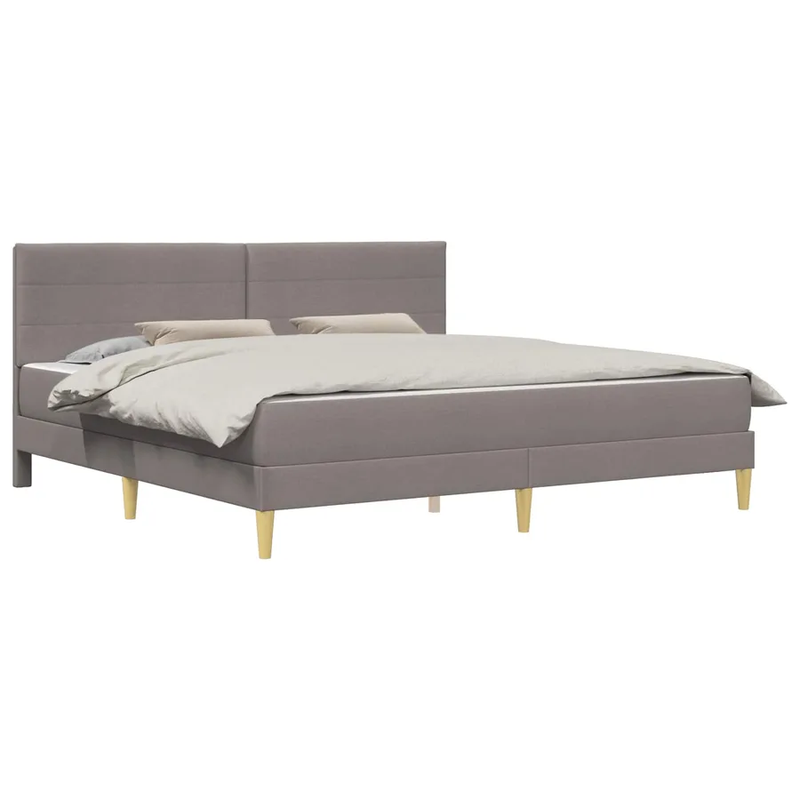 Cadre de lit Taupe 180 x 200 cm Polyester - 2