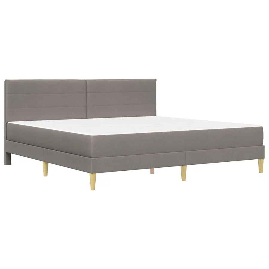 Cadre de lit Taupe 180 x 200 cm Polyester - 3