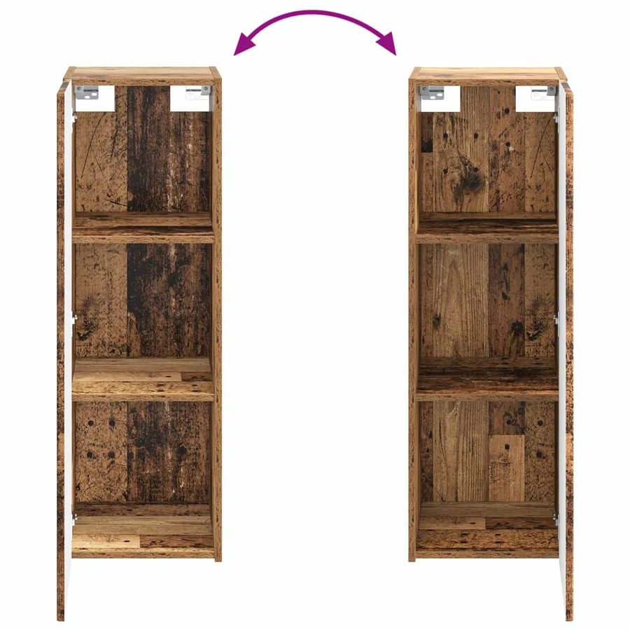 Cabinet de Salle de Bain Mural Bois ancien 33 x 34,5 x 60 cm - 7