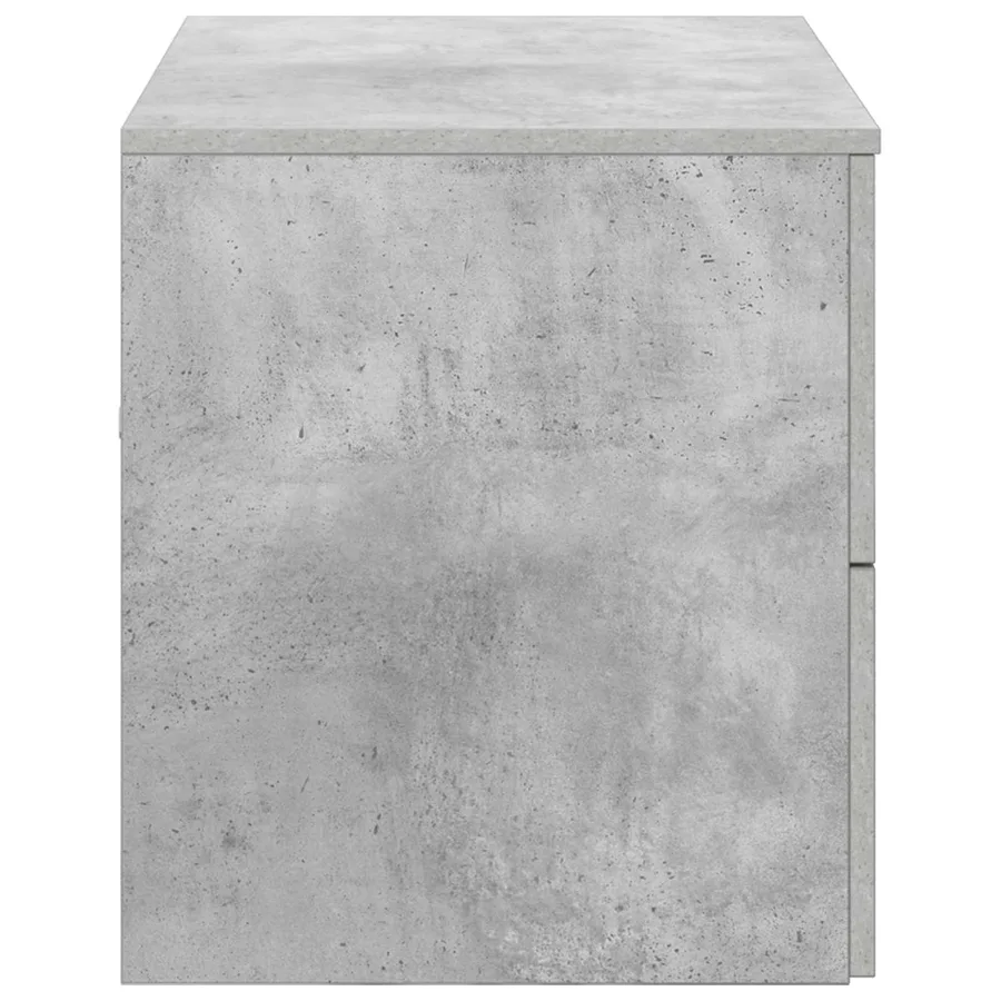 Meuble de Salle de Bain Suspendu Gris béton 62,5 x 44,5 x 50 cm - 4