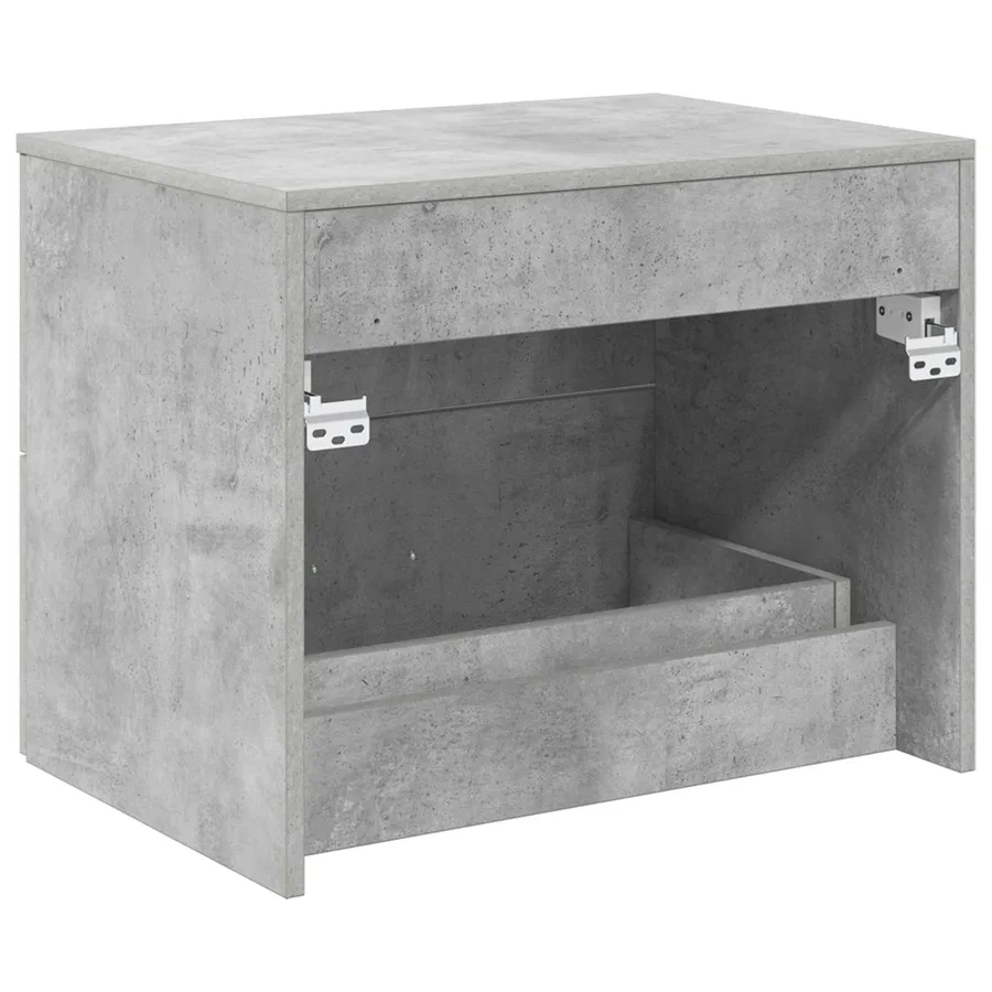 Meuble de Salle de Bain Suspendu Gris béton 62,5 x 44,5 x 50 cm - 5