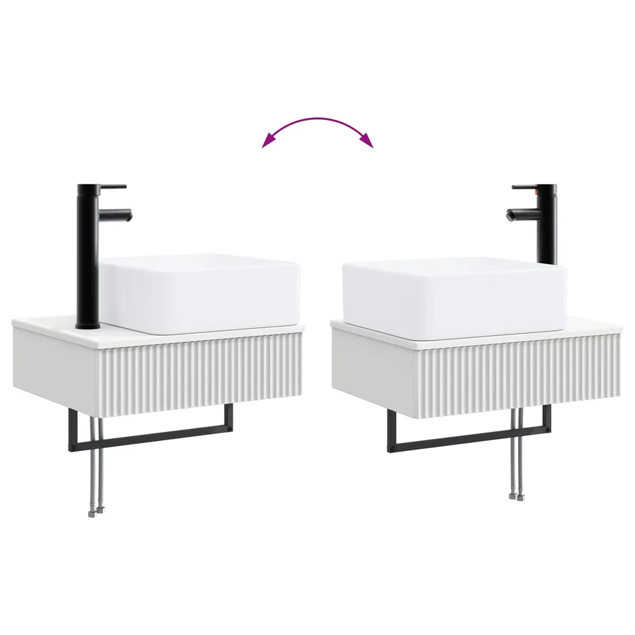 Ensemble d'armoire de salle de bain 4 pcs Blanc - 13