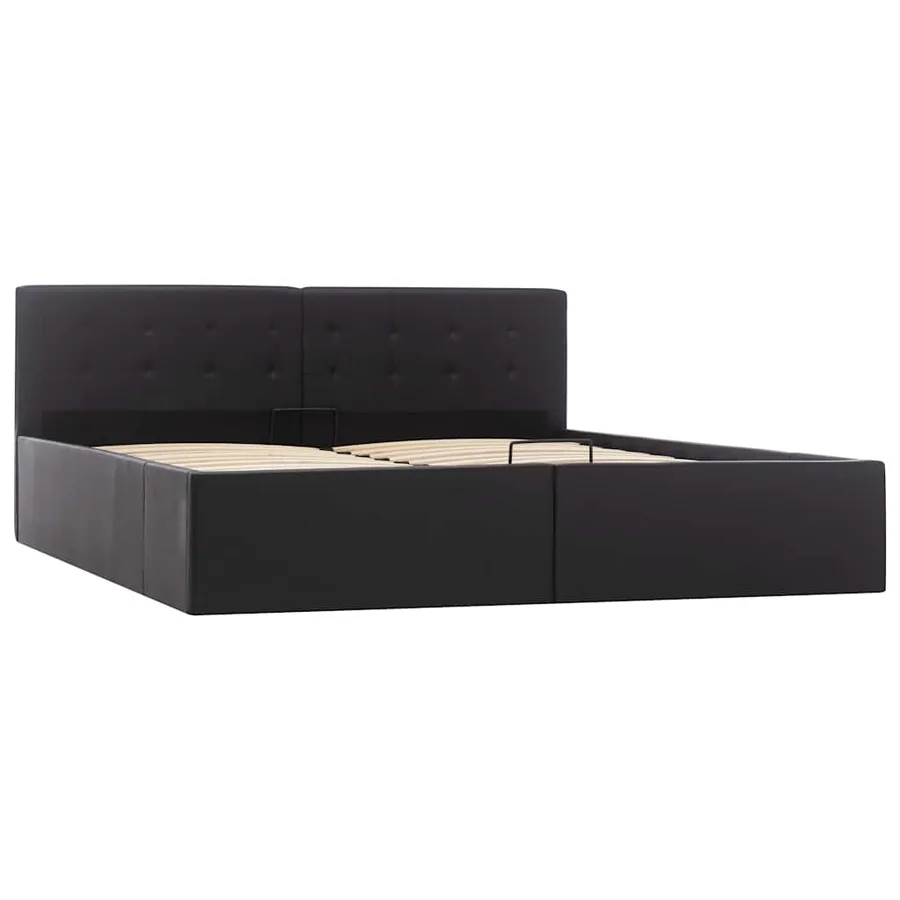 Cadre de lit avec rangement hydraulique Similicuir 160x200 cm - 3