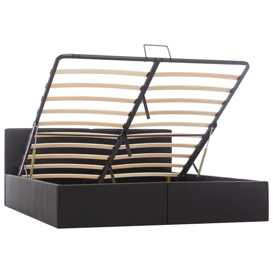 Cadre de lit avec rangement hydraulique Similicuir 160x200 cm - 5