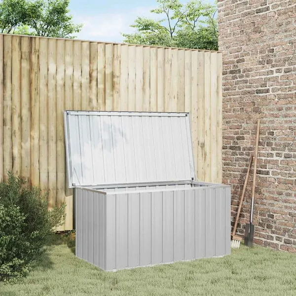 Boîte de rangement de jardin Gris 129x67x65 cm