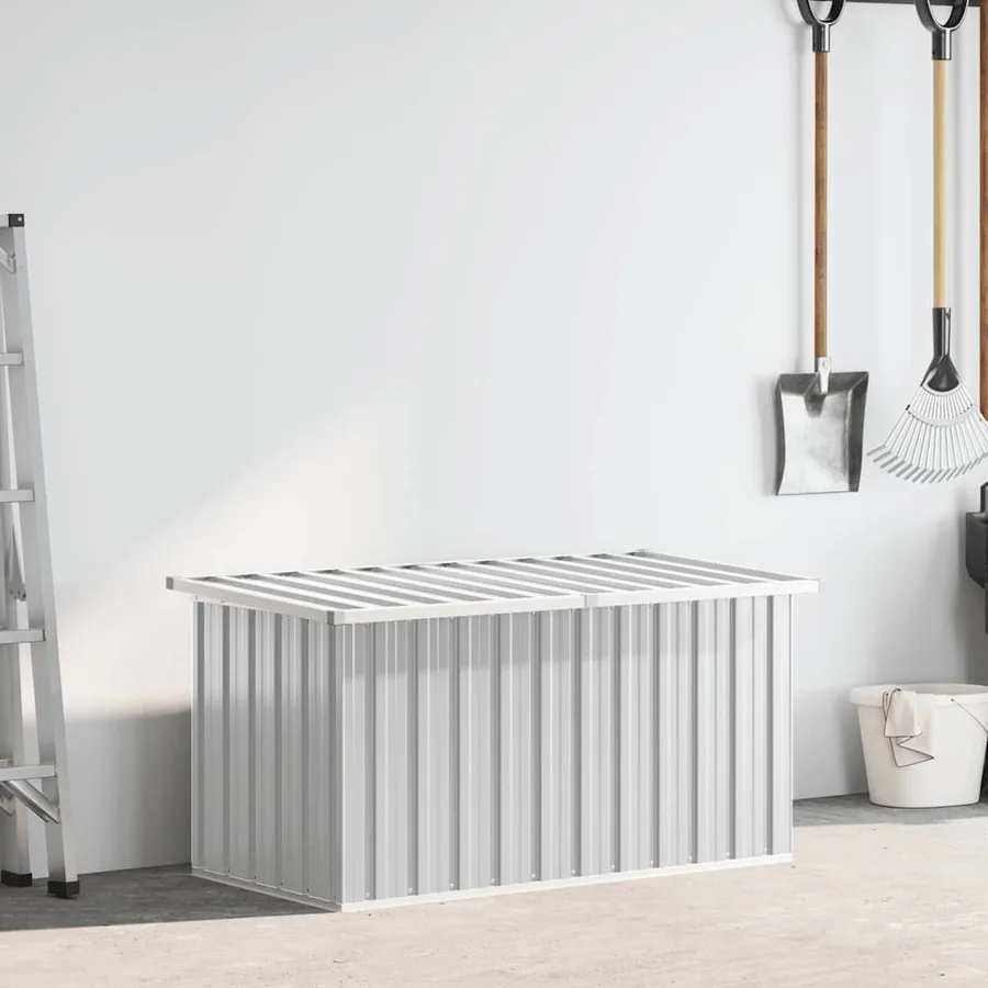 Boîte de rangement de jardin Gris 129x67x65 cm - 3