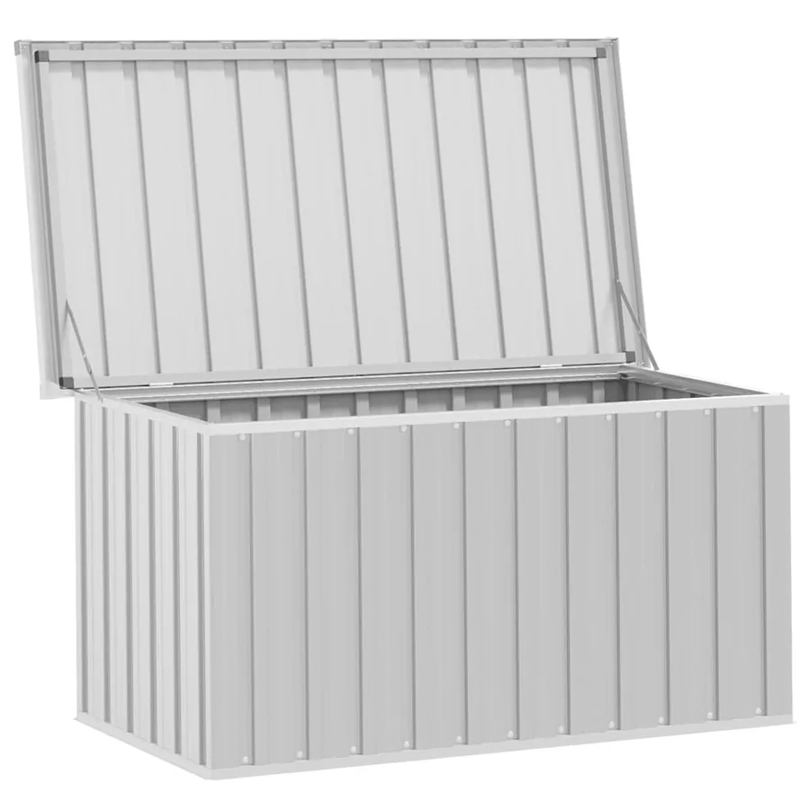 Boîte de rangement de jardin Gris 129x67x65 cm - 4