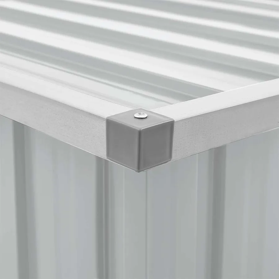Boîte de rangement de jardin Gris 129x67x65 cm - 9