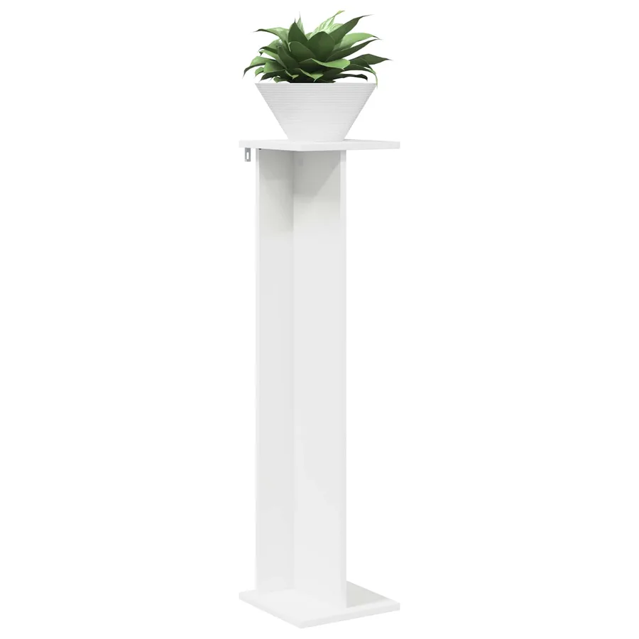 Support de Plante Blanc 25 x 25,5 x 100,5 cm Bois d’ingénierie - 3