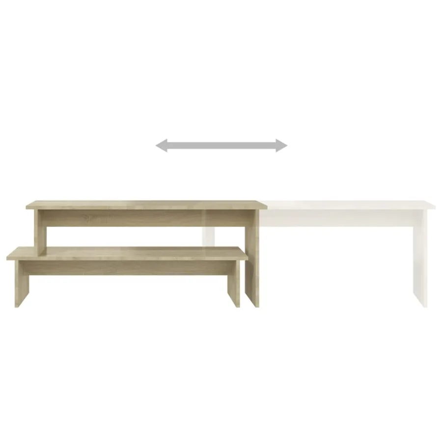Meuble TV Chêne sonoma 180x30x43 cm Aggloméré - 5