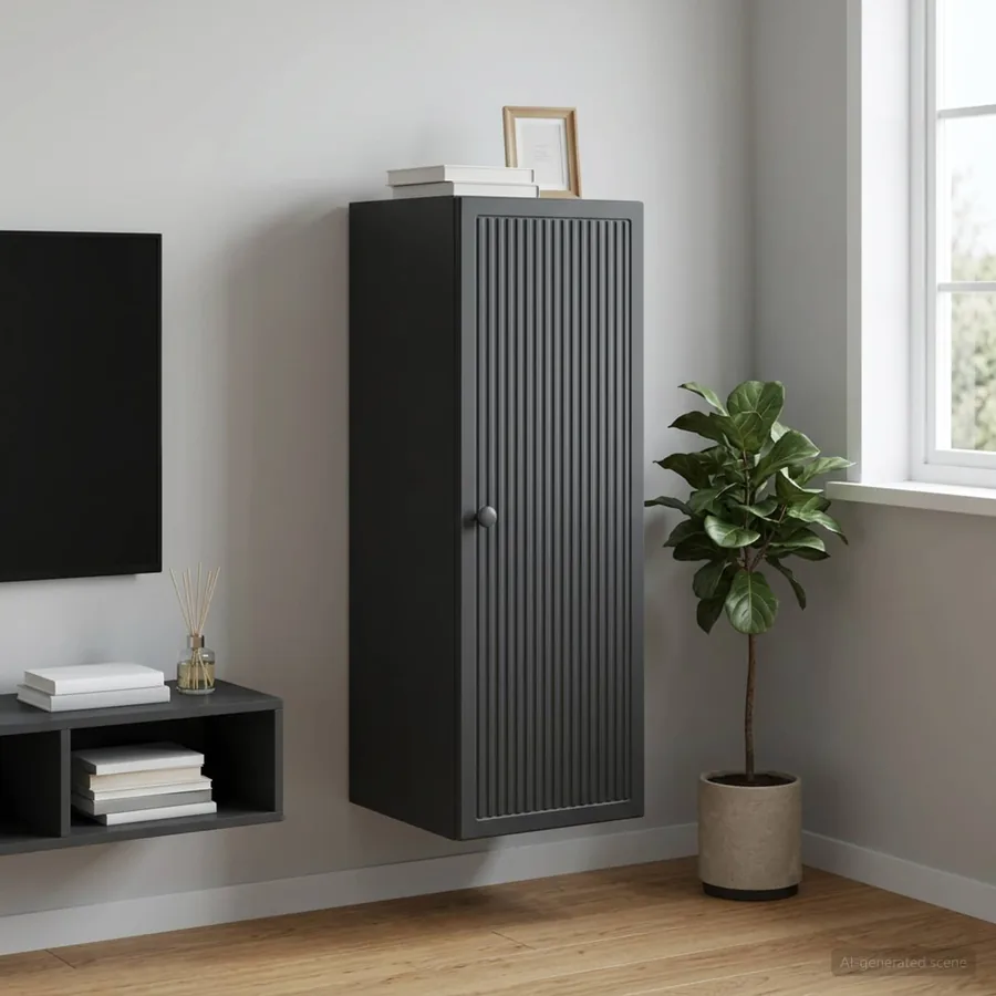 Armoire Murale Noir 33 x 34,5 x 90 cm Bois d'ingénierie