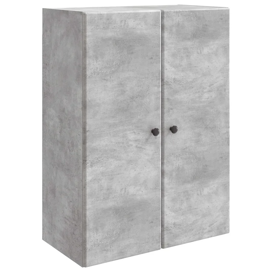 Armoire Murale Gris béton 66 x 34,5 x 90 cm Bois d'ingénierie - 2