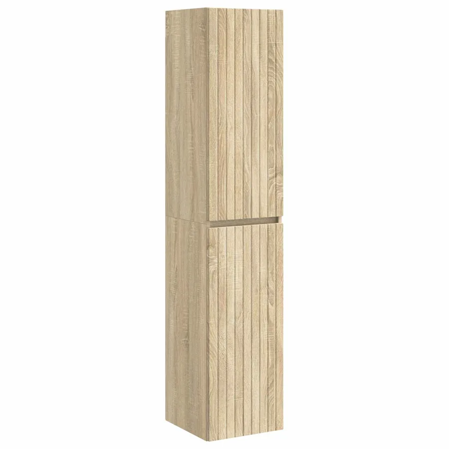 Cabinet de Salle de Bain Mural Chêne Sonoma 33 x 34,5 x 160 cm - 2