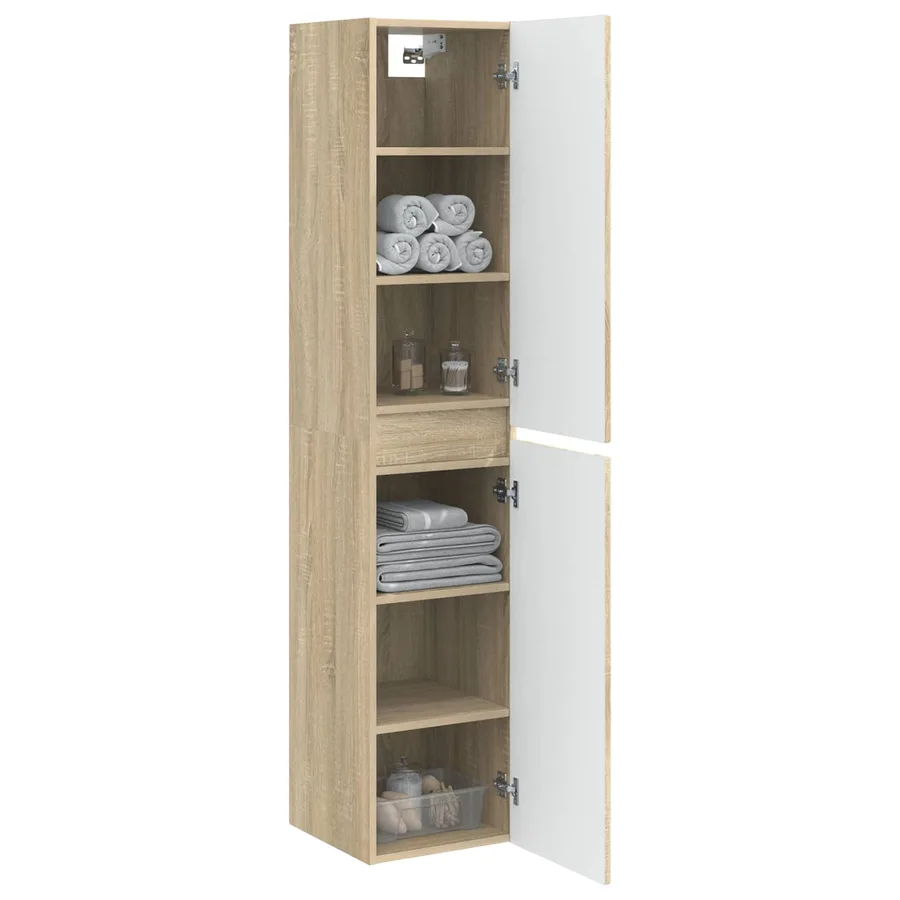 Cabinet de Salle de Bain Mural Chêne Sonoma 33 x 34,5 x 160 cm - 3