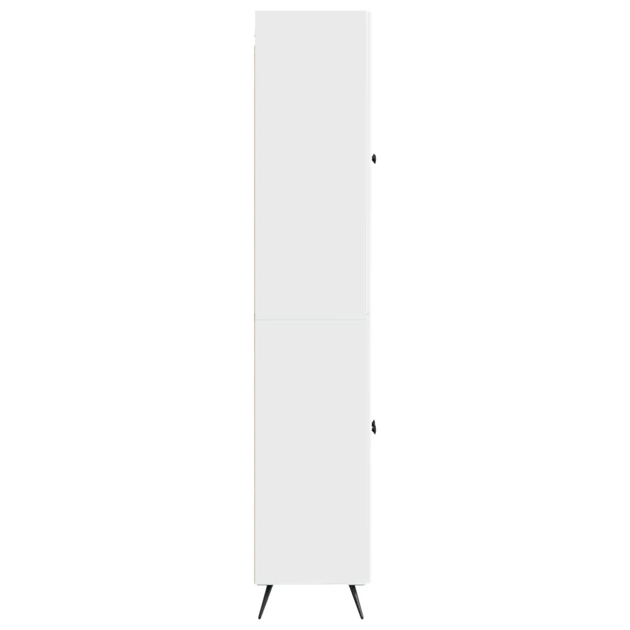 Ensemble de Meubles 2 pcs Blanc brillant Bois d'ingénierie - 6