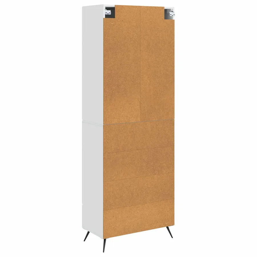 Ensemble de Meubles 2 pcs Blanc brillant Bois d'ingénierie - 7