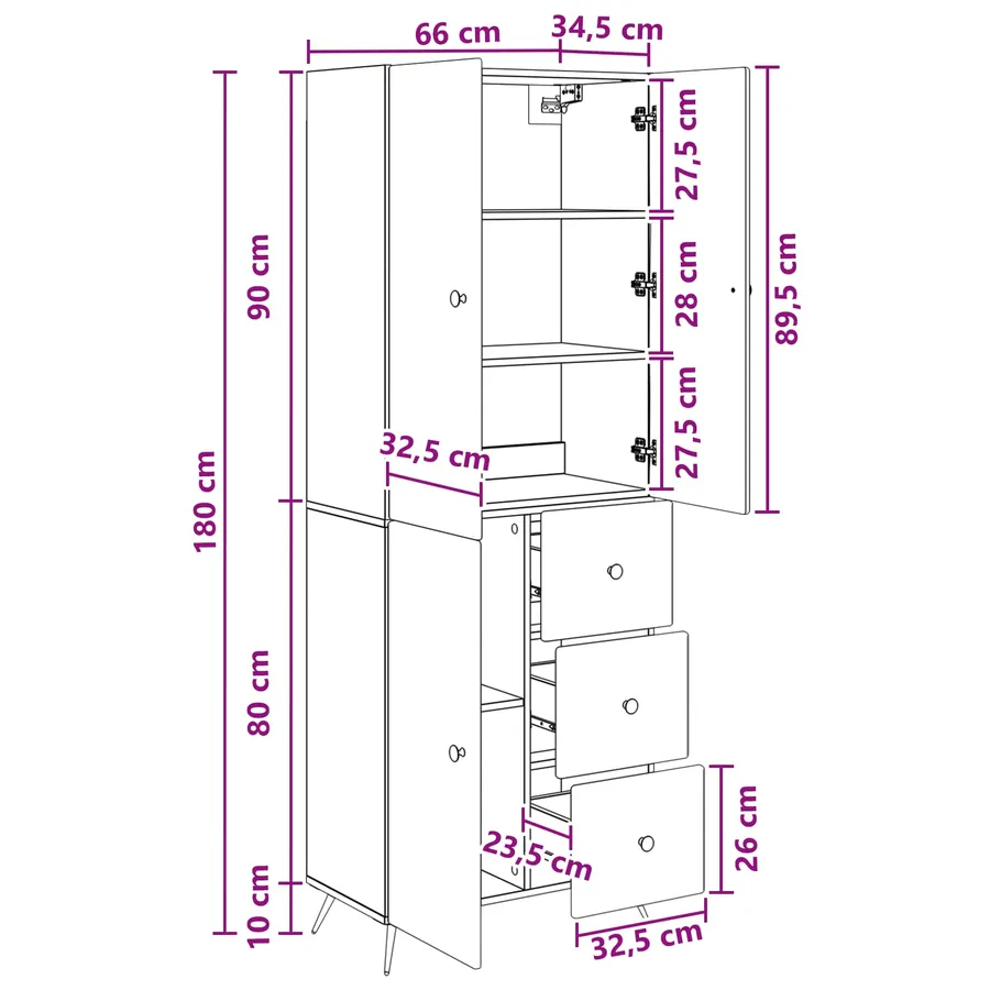 Ensemble de Meubles 2 pcs Blanc brillant Bois d'ingénierie - 8