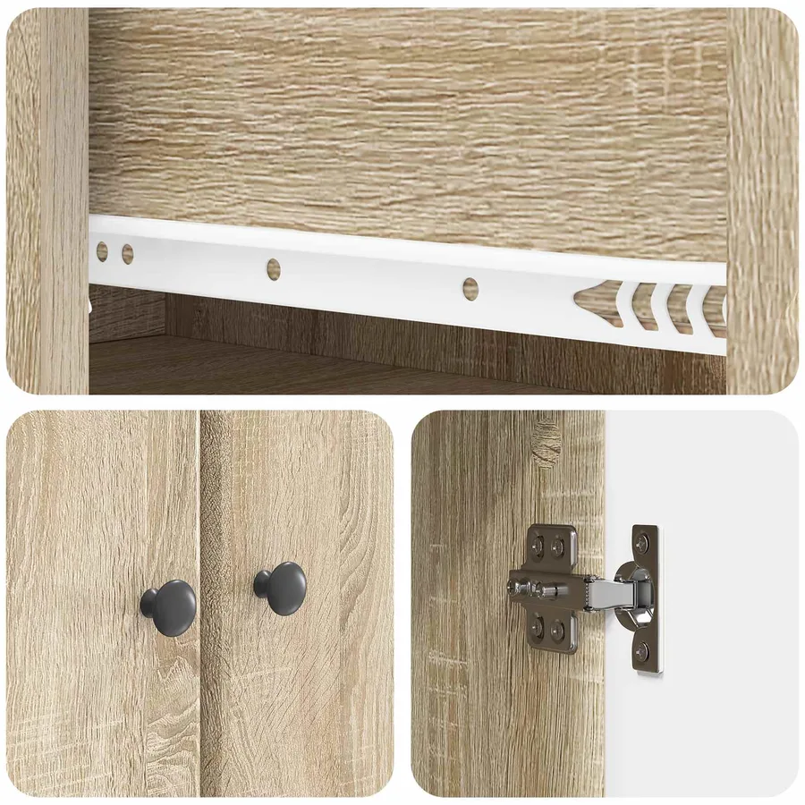 Ensemble de Meubles 2 pcs Chêne Sonoma 34,5 x 34,5 x 90 cm - 8