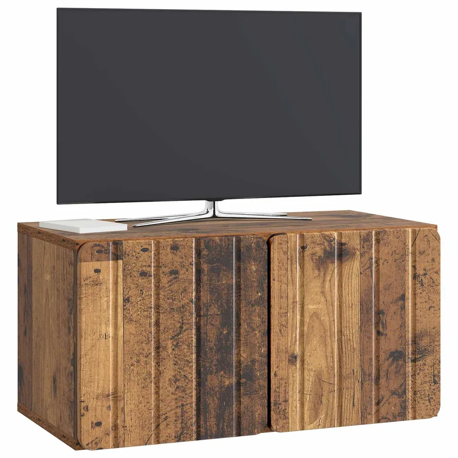 Meuble TV mural 59,5 x 31 x 30 cm Bois ancien Bois d'ingénierie - 3