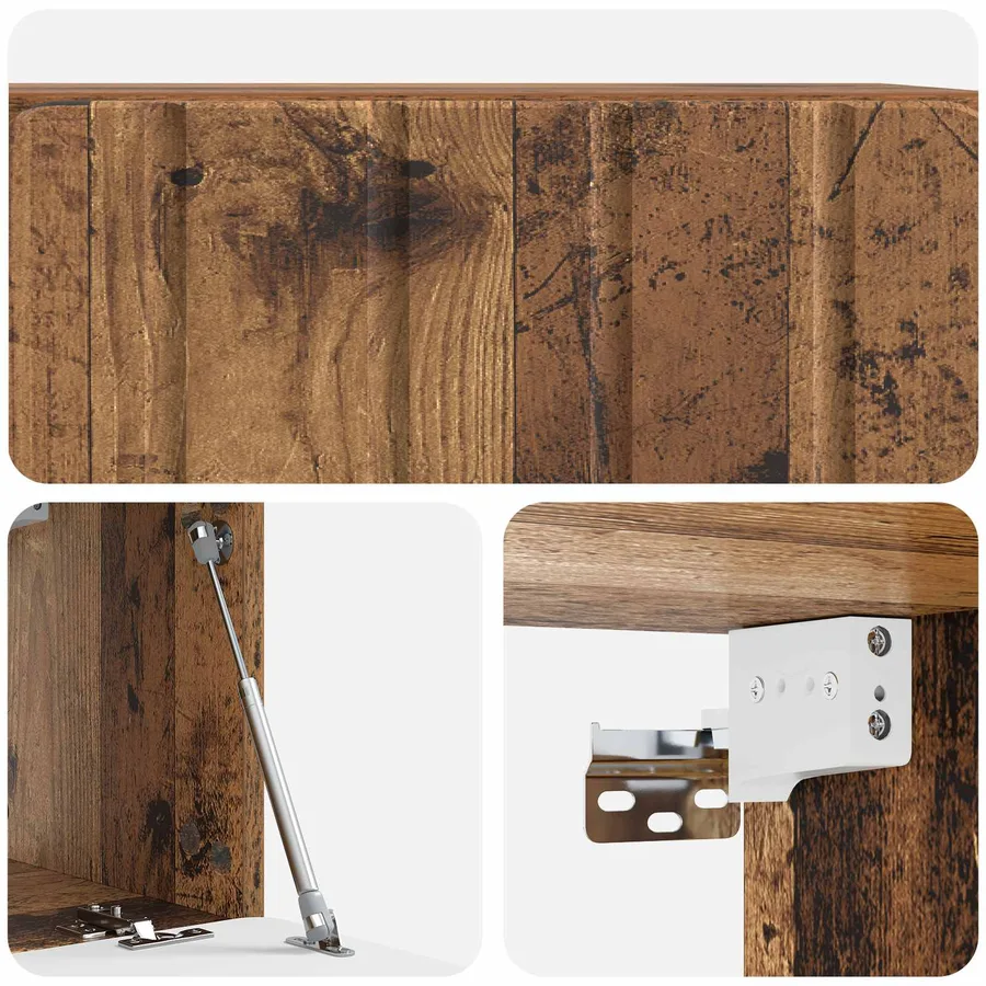 Meuble TV mural 59,5 x 31 x 30 cm Bois ancien Bois d'ingénierie - 9