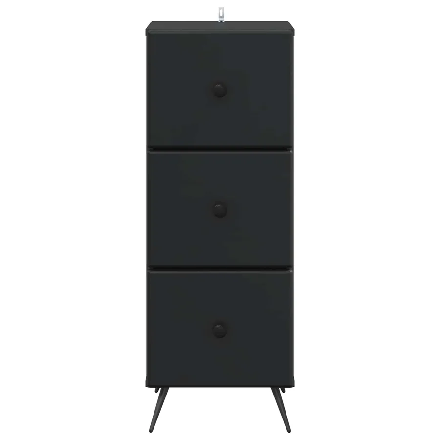 Armoire à tiroirs Noir 33 x 34,5 x 90 cm Bois d'ingénierie - 6