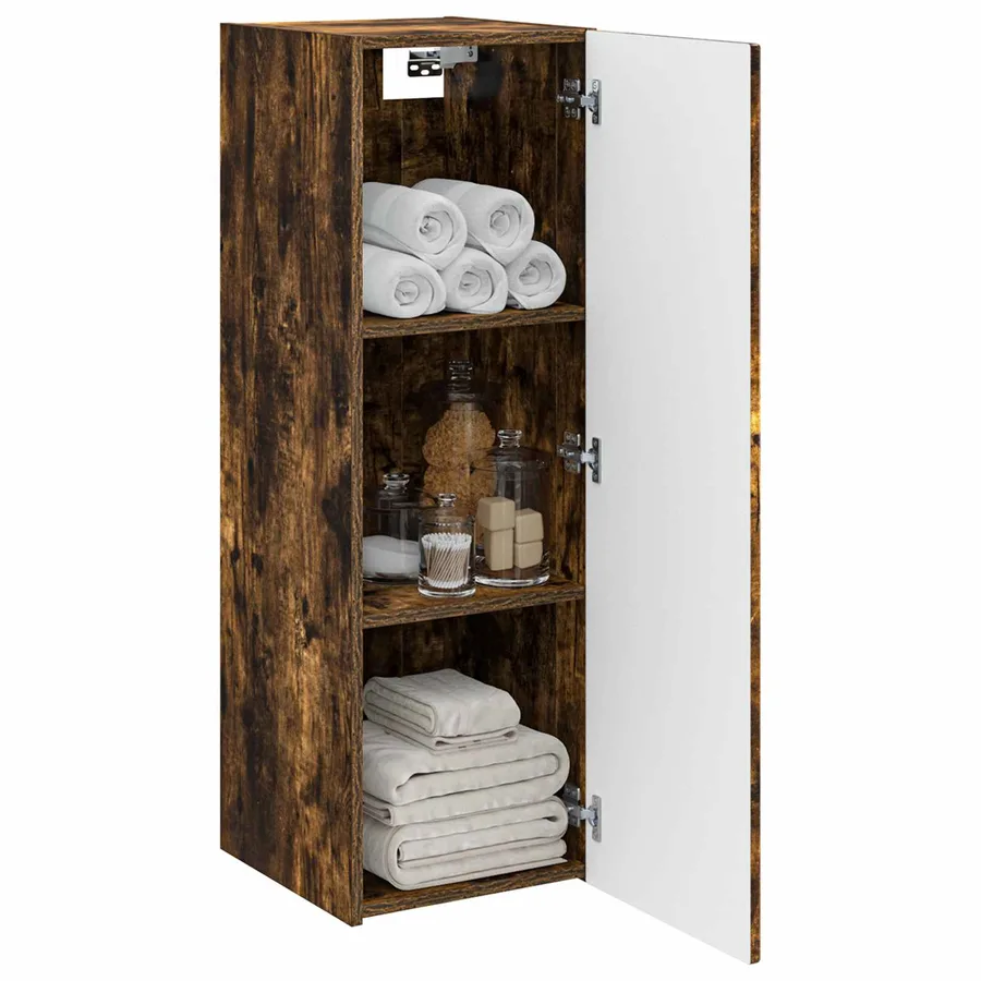 Cabinet de Salle de Bain Mural Chêne fumé 33 x 34,5 x 60 cm - 3