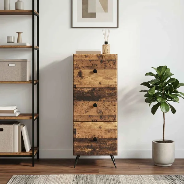 Armoire à tiroirs Bois ancien 33 x 34,5 x 90 cm