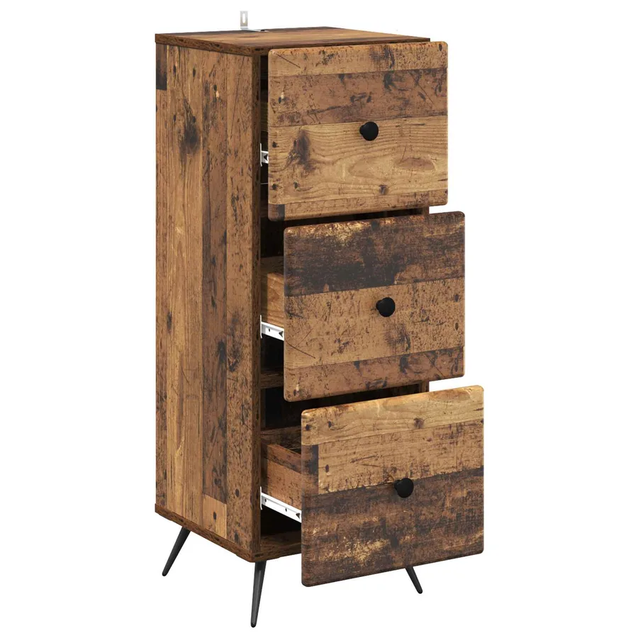 Armoire à tiroirs Bois ancien 33 x 34,5 x 90 cm - 5