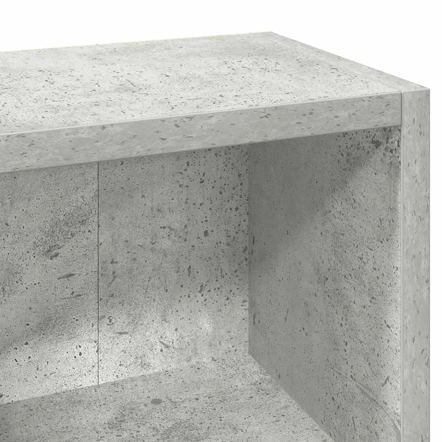 Armoires à CD 2 pcs Gris béton 21x16x93,5 cm Aggloméré - 8