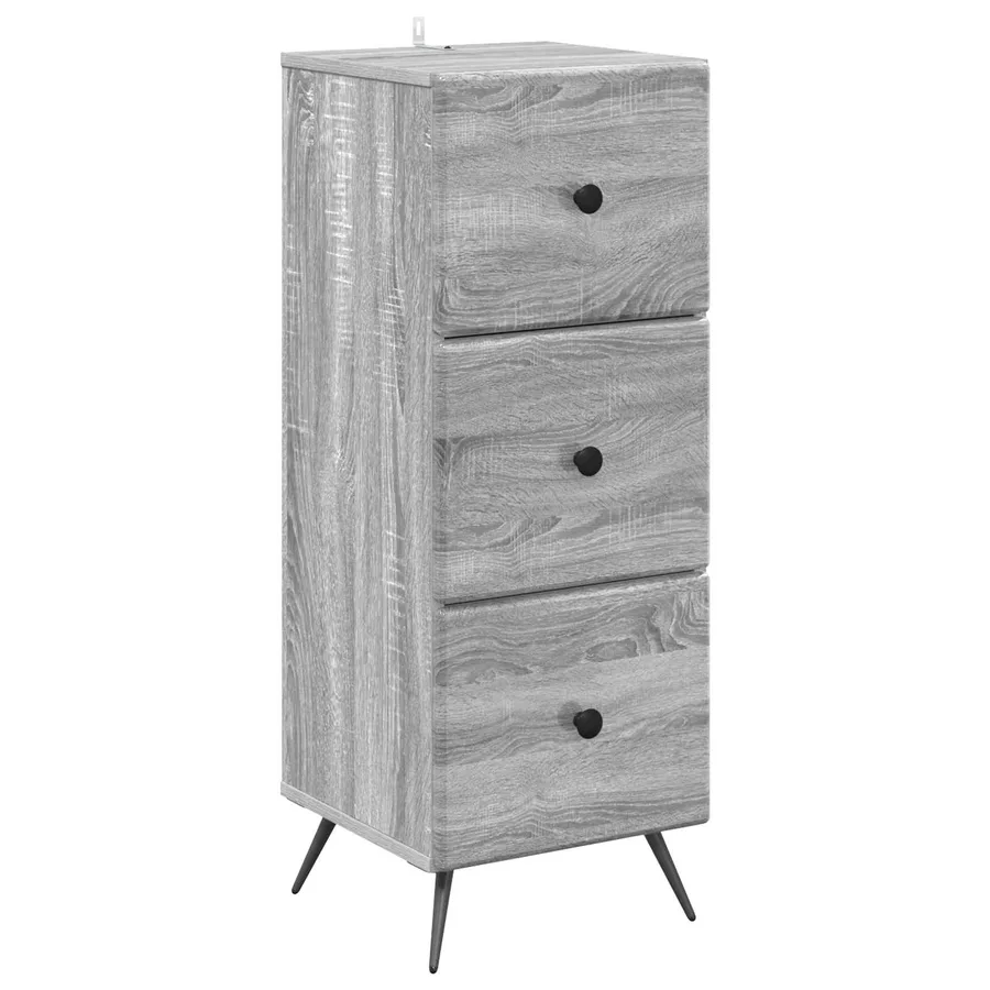 Armoire à tiroirs Sonoma gris 33 x 34,5 x 90 cm - 2