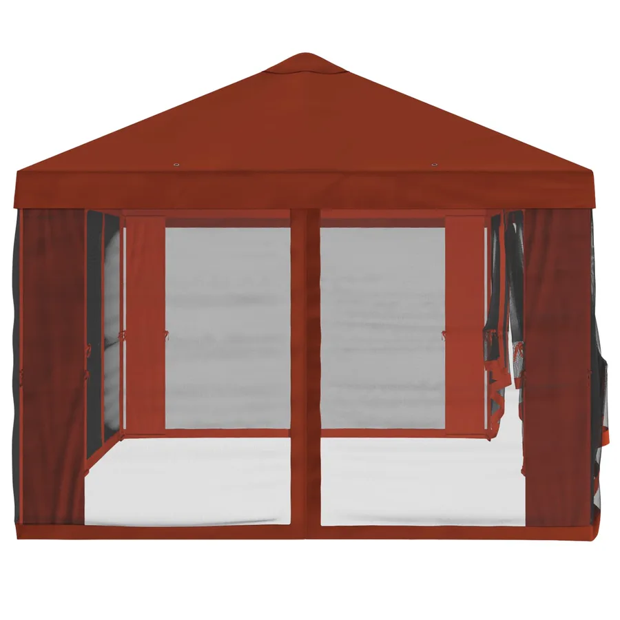 Housse de tonnelle avec murs latéraux 6 x 3 m Terre cuite - 6