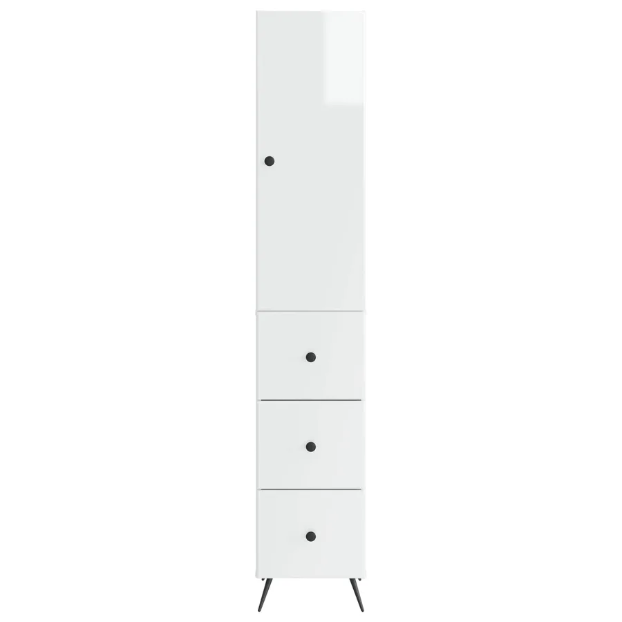 Ensemble de Meubles 2 pcs Blanc brillant 34,5 x 34,5 x 90 cm - 5