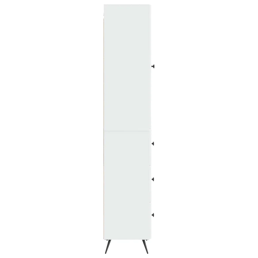 Ensemble de Meubles 2 pcs Blanc brillant 34,5 x 34,5 x 90 cm - 6