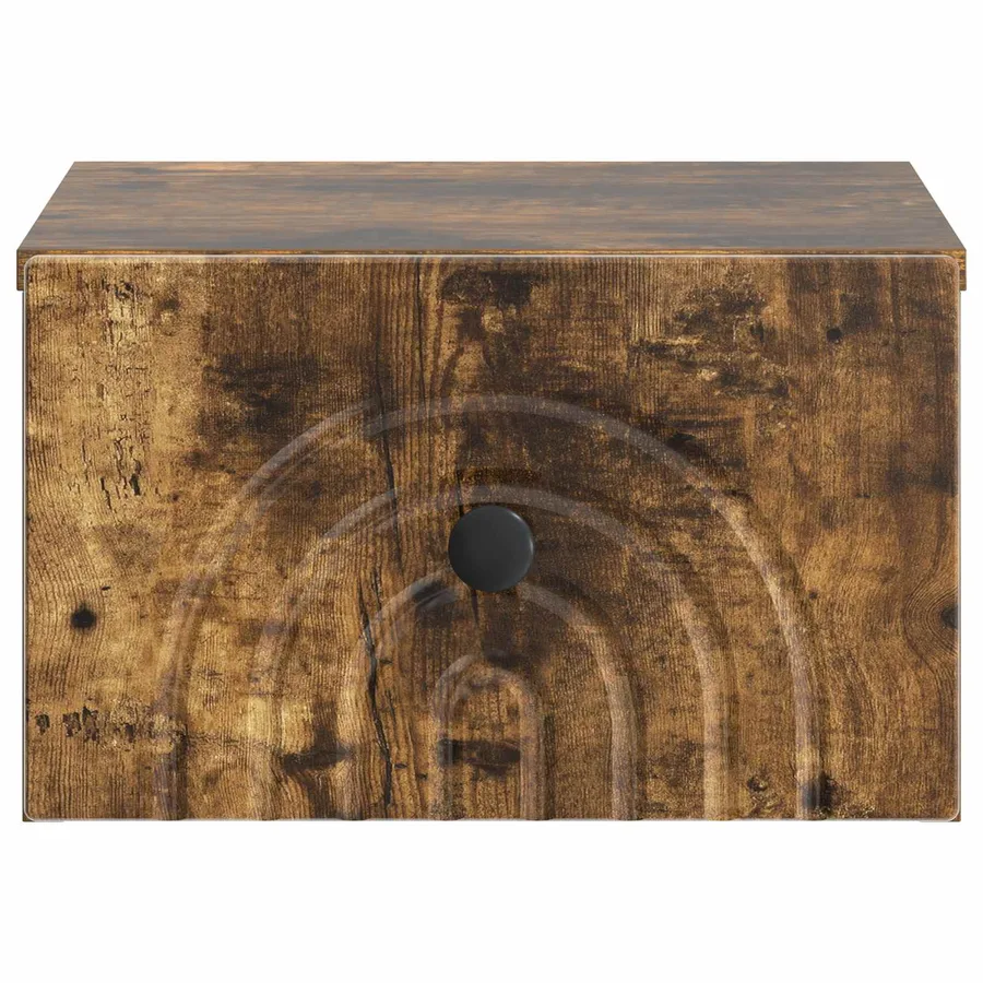 Cabinet de chevet mural 2 pcs Chêne fumé 33 x 34,5 x 20 cm - 7