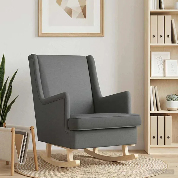 Chaise à bascule Gris foncé 62 x 80 x 85 cm tissu