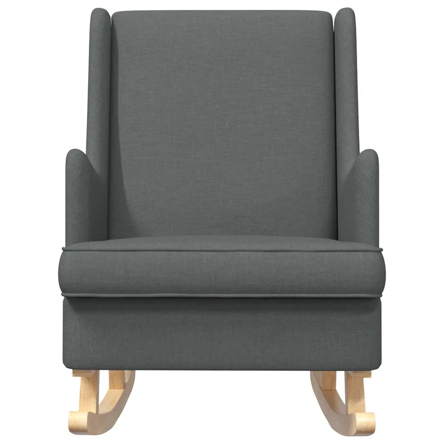 Chaise à bascule Gris foncé 62 x 80 x 85 cm tissu - 4