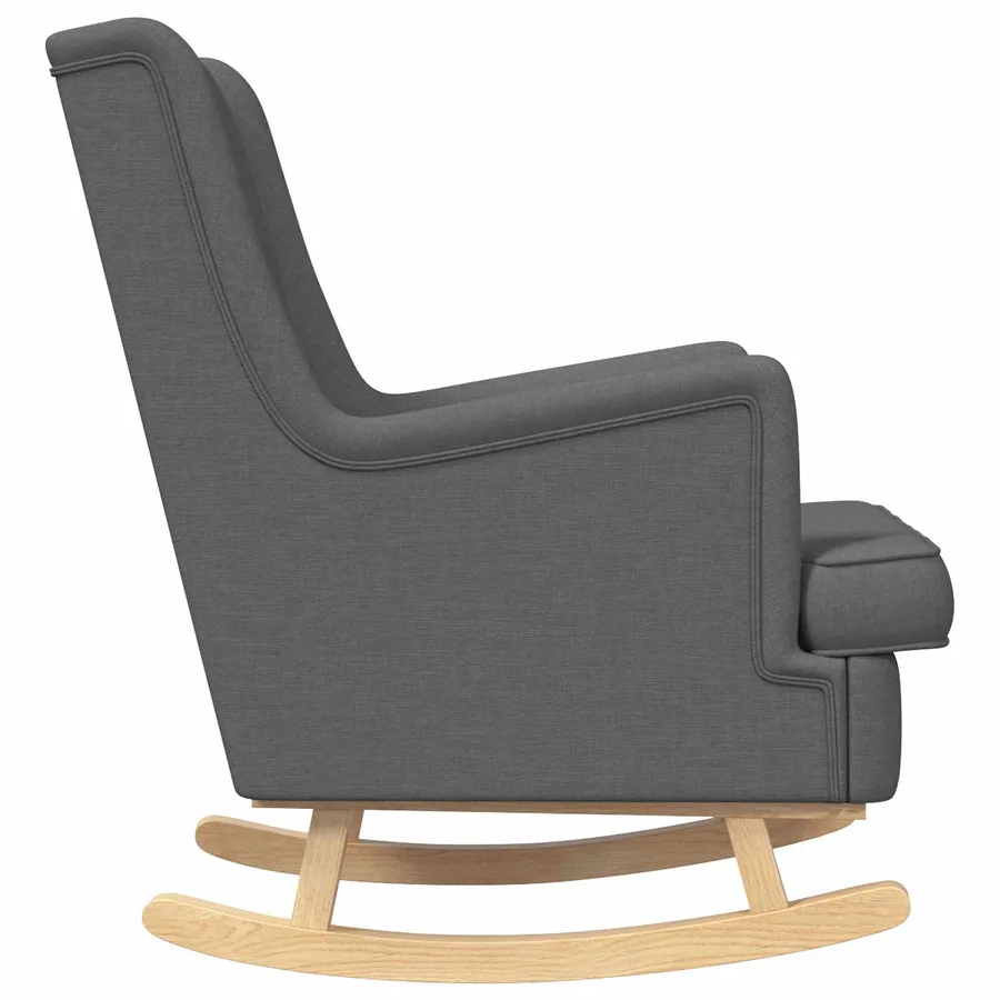 Chaise à bascule Gris foncé 62 x 80 x 85 cm tissu - 5