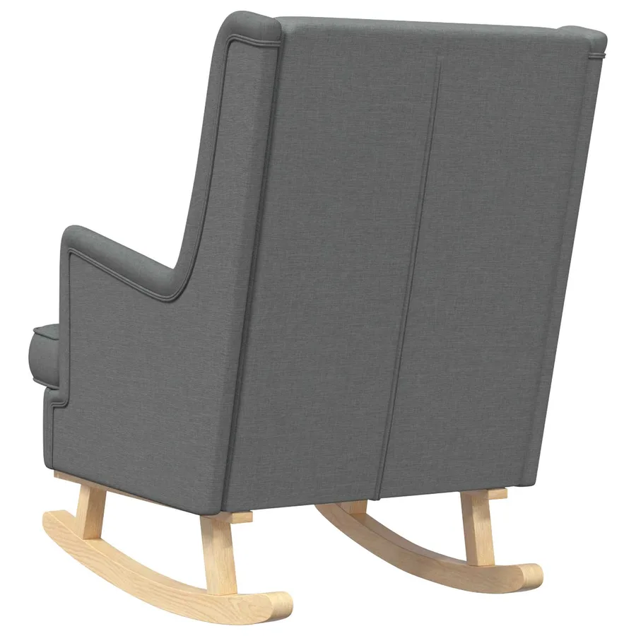 Chaise à bascule Gris foncé 62 x 80 x 85 cm tissu - 6