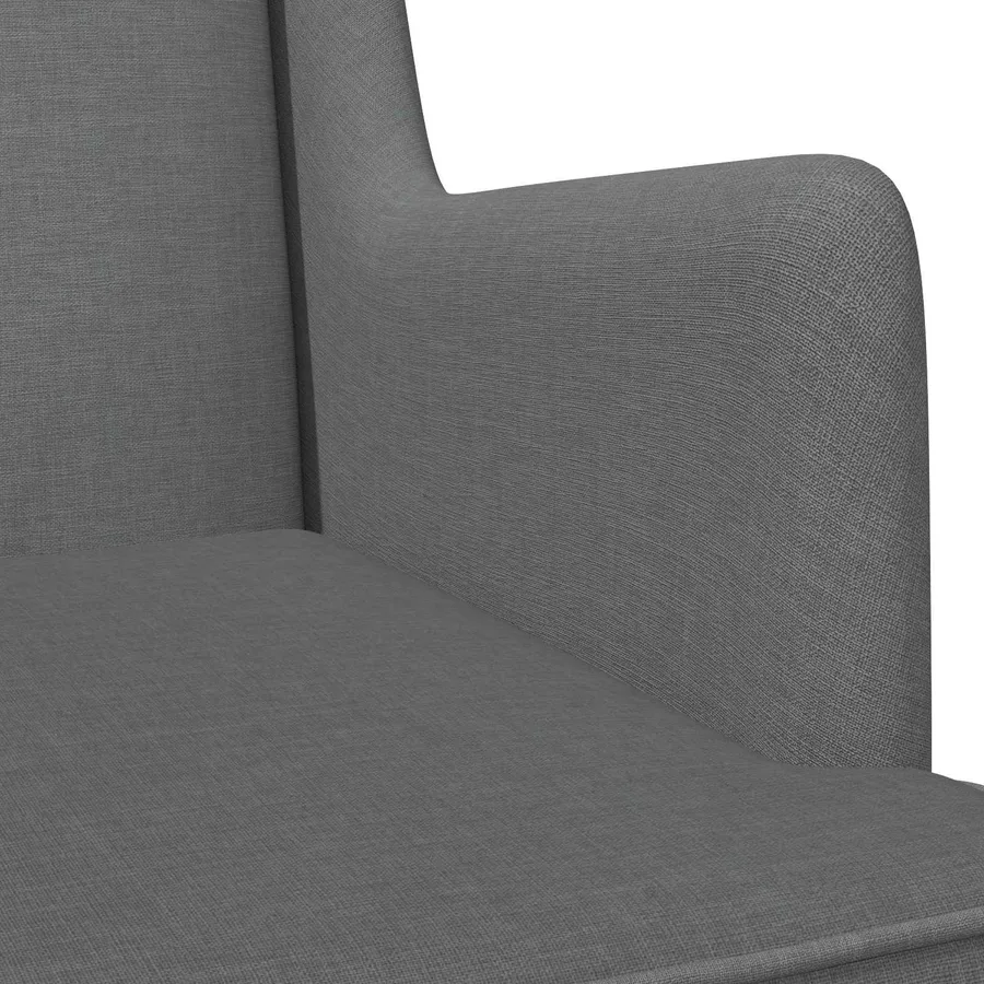 Chaise à bascule Gris foncé 62 x 80 x 85 cm tissu - 7