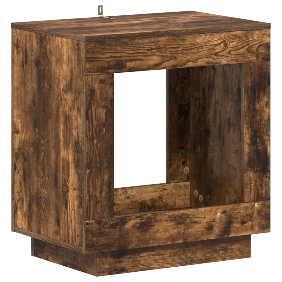 Table d'appoint Chêne fumé 60 x 40 x 65 cm Bois d'ingénierie - 2