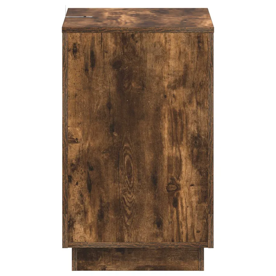 Table d'appoint Chêne fumé 60 x 40 x 65 cm Bois d'ingénierie - 5
