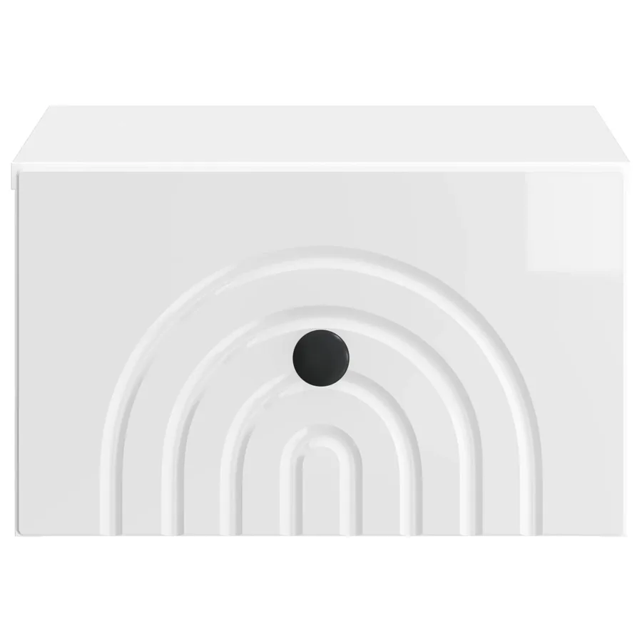 Cabinet de chevet mural 2 pcs Blanc brillant 33 x 34,5 x 20 cm - 7