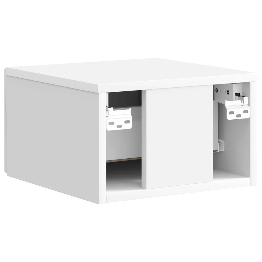 Cabinet de chevet mural 2 pcs Blanc brillant 33 x 34,5 x 20 cm - 9