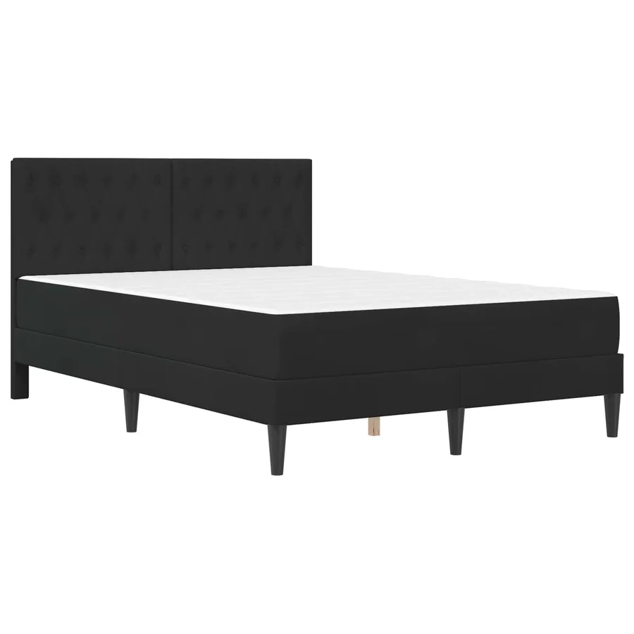 Cadre de lit avec matelas Noir 120 x 200 cm Velours - 3