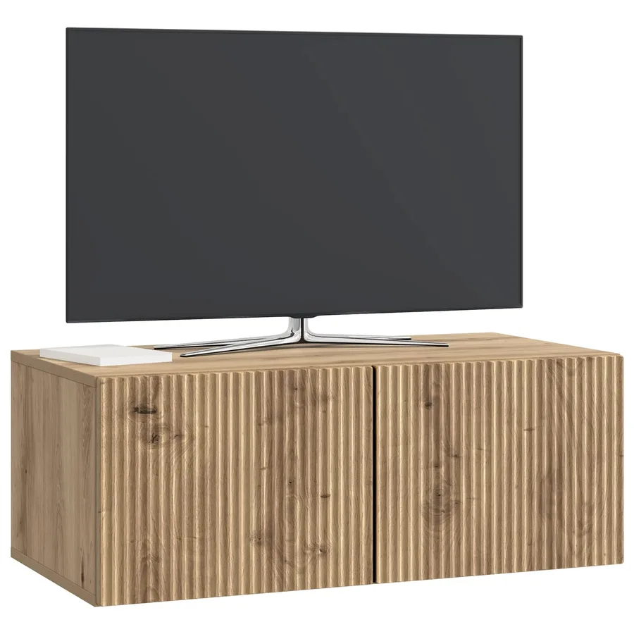 Meuble TV mural 78,5 x 41 x 30 cm Chêne artisanal - 3