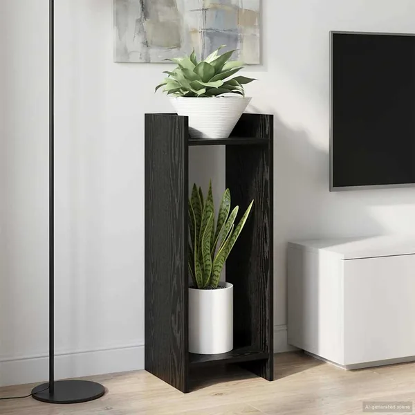 Support de Plante 2 pc Chêne Noir 30 x 30 x 80 cm