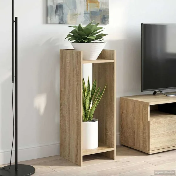 Support de Plante 2 pc Chêne Sonoma 30 x 30 x 80 cm