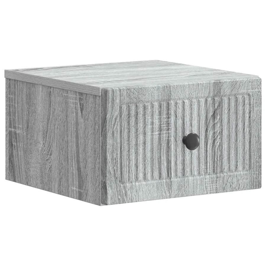 Cabinet de chevet mural Sonoma gris 33 x 34,5 x 20 cm - 2