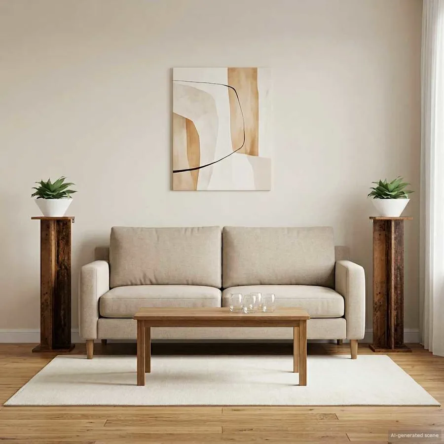 Support de Plante 2 pc Bois ancien 25 x 25,5 x 100,5 cm - 4
